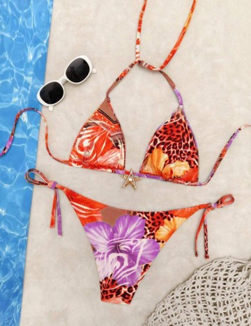 Costum de baie Shein, mix culori