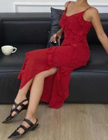 Rochie maxi Shein, roșu
