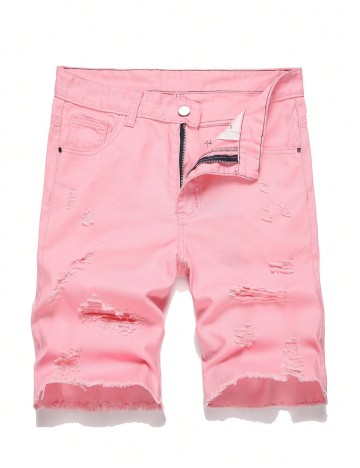 Pantaloni scurți de blugi Shein, roz