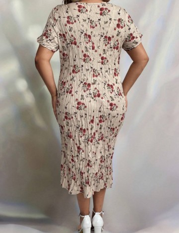 Rochie midi Shein Curve+, bej
