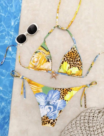 Costum de baie Shein, mix culori