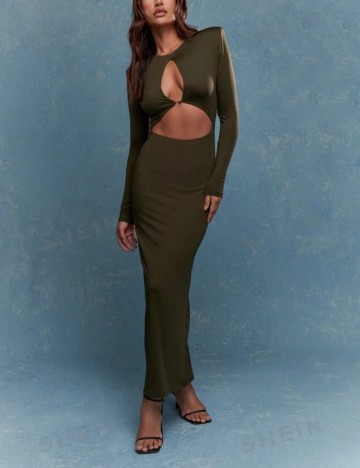 Rochie midi Shein, kaki