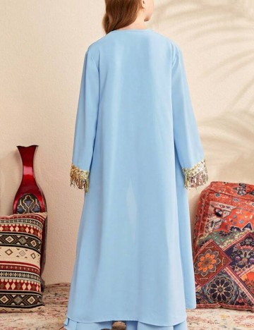 Set salopetă și cardigan Shein, albastru