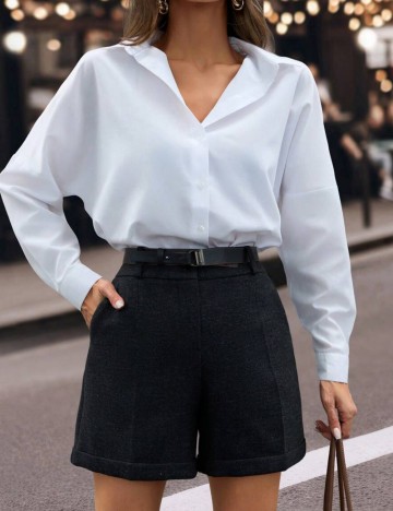 Pantaloni scurți Shein, negru