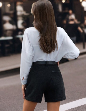 Pantaloni scurți Shein, negru