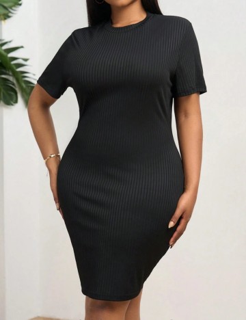 Rochie mini Shein Curve+, negru