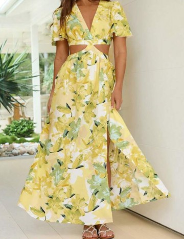 Rochie maxi Shein, mix culori