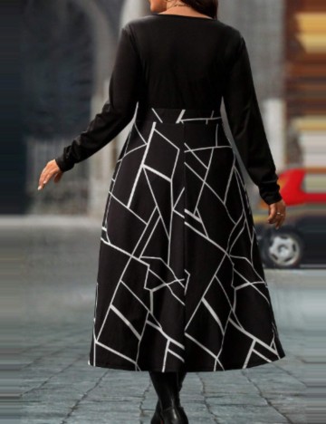 Rochie maxi Shein Curve+, mix culori