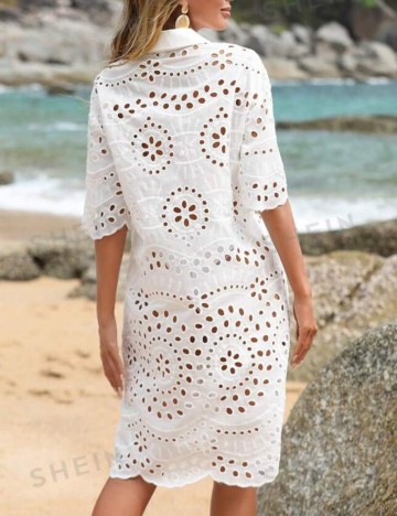 Rochie de plajă Shein, alb