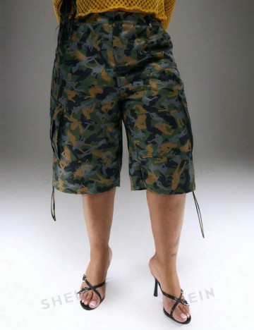 Pantaloni scurți Shein Curve+, mix culori