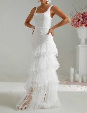 Rochie maxi Shein, alb