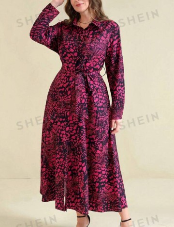 Rochie midi Shein Curve+, roz