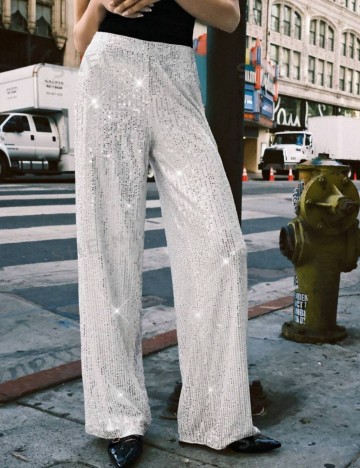 Pantaloni Shein, alb
