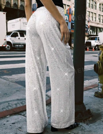 Pantaloni Shein, alb