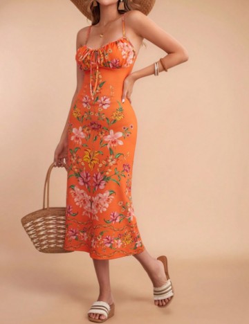 Rochie midi Shein, portocaliu