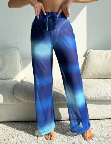 Pantaloni de plajă Shein, albastru