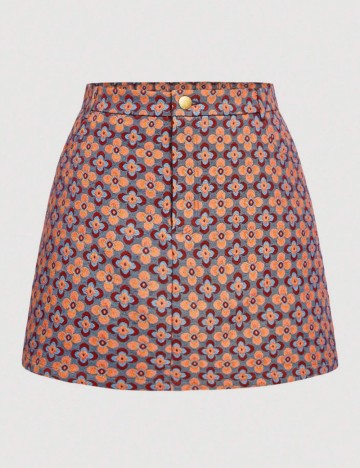 Fustă mini Shein Curve+, mix culori