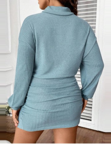 Rochie mini Shein Curve+, albastru