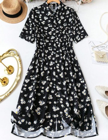 Rochie maxi Shein Curve+, negru