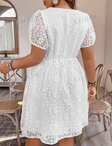 Rochie mini Shein Curve+, crem
