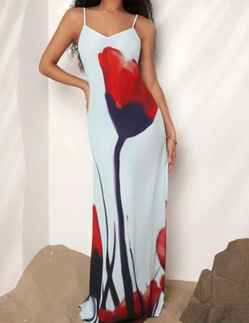 Rochie maxi Shein, mix culori
