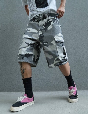 Pantaloni scurți cargo MANFINITY by Shein, mix culori