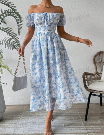 Rochie midi Shein Curve+, mix culori