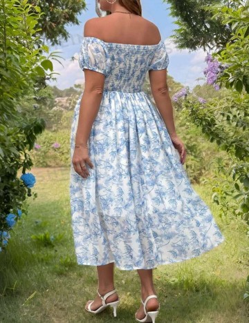 Rochie midi Shein Curve+, mix culori