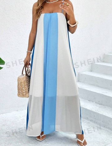 Rochie maxi Shein Curve+, mix culori