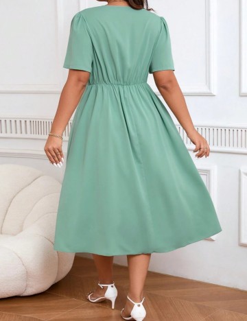 Rochie midi Shein Curve+, verde