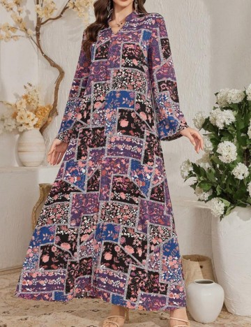 Rochie maxi Shein, mix culori
