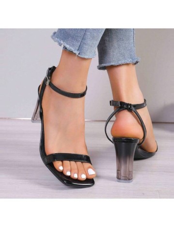 Sandale Cu Toc Shein, negru