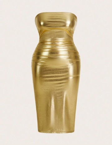 Rochie midi Shein, auriu