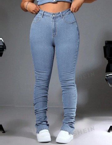 Jeans Shein Curve+, albastru