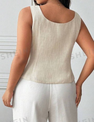 Vestă Shein Curve+, crem