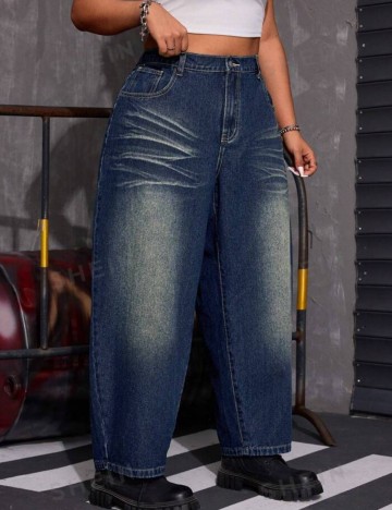 Jeans Shein Curve+, albastru