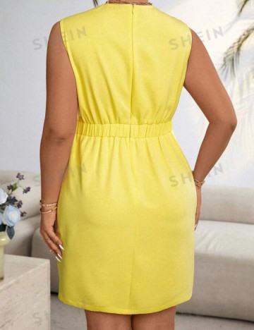 Rochie mini Shein Curve+, galben