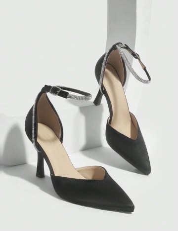 Pantofi cu toc CUCCOO by SHEIN, negru