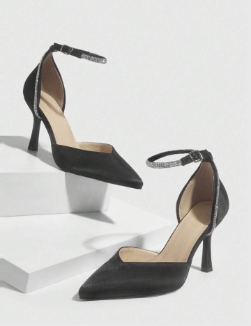 Pantofi cu toc CUCCOO by SHEIN, negru