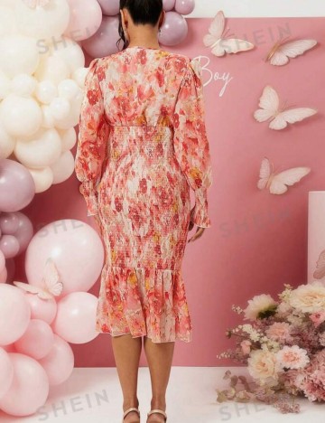 Rochie midi Shein, mix culori