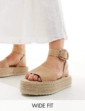 Sandale cu platformă ASOS, bej