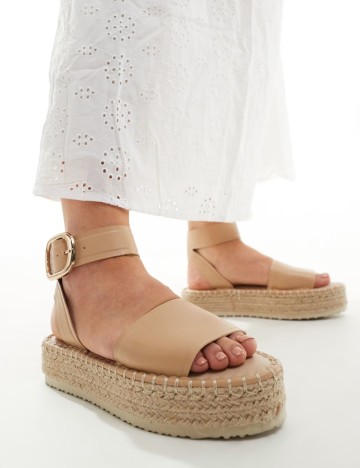 Sandale cu platformă ASOS, bej