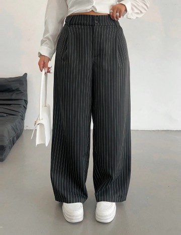 Pantaloni Shein Curve+, negru