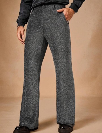 Pantaloni MANFINITY by Shein, argintiu