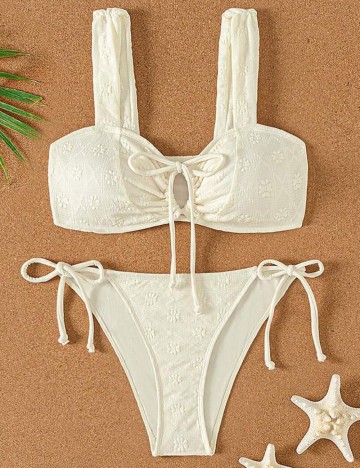 Costum de baie Shein, crem