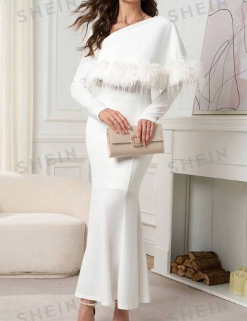 Rochie de ocazie Shein, alb