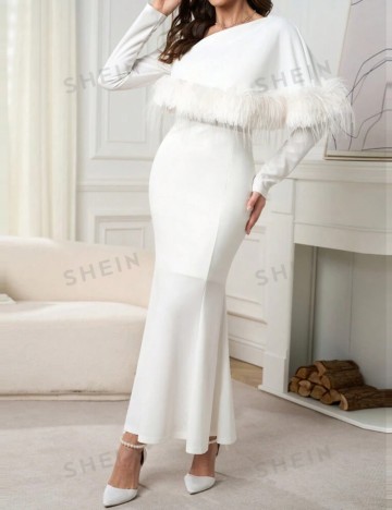Rochie de ocazie Shein, alb