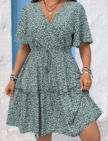 Rochie mini Shein Curve+, verde