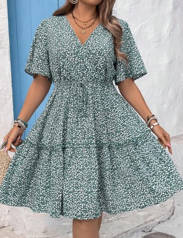 Rochie mini Shein Curve+, verde