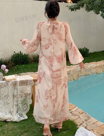 Rochie maxi DAZY by Shein, crem
